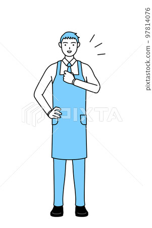 圍裙撞胸的男人 97814076