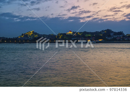 Night view of Gulangyu, Xiamen City, Fujian Province / Xiamen, China Night view of Gulangyu, Xiamen City, Fujian Province / Xiamen, China 97814336