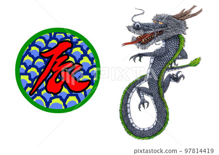 龍年賀年卡零件2套 97814419