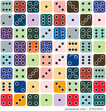 Dices color gamble gaming seamless pattern 97814952