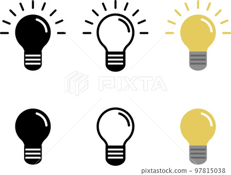 插圖集發光的微型燈泡 97815038