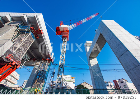 Osaka Prefecture Hankyu Line continuous grade crossing construction Osaka Prefecture Hankyu Line continuous grade crossing construction 97819253