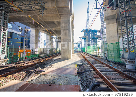 Osaka Prefecture Hankyu Line continuous grade crossing construction Osaka Prefecture Hankyu Line continuous grade crossing construction 97819259