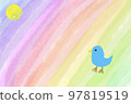 blue bird in rainbow world 97819519