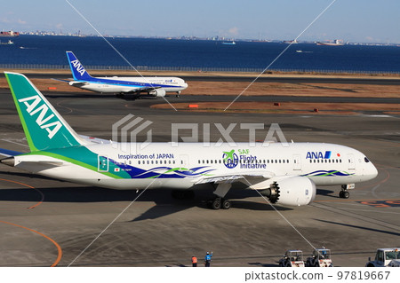 綠色全日空飛機 ANA GREEN JET 碳中和綠色噴氣式飛機 97819667