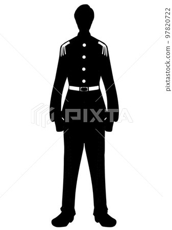 silhouette of a man in uniform 97820722