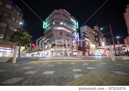 Crosswalk at night 97820876