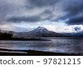 Hokkaido National Park, Lake Shikotsu and Mt. Eniwa in stormy weather 97821215