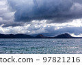 National park in Hokkaido, Lake Shikotsu at dawn stormy weather 97821216
