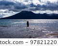 Fisherman of Lake Shikotsu, a national park in Hokkaido, Japan 97821220