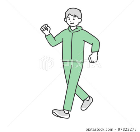 Illustration material of a man walking 97822275