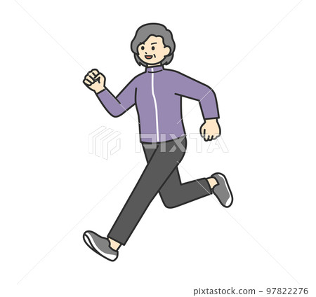 Illustration material of a woman running 97822276