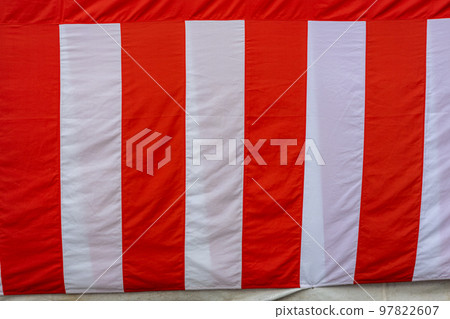 red and white banner red and white banner 97822607
