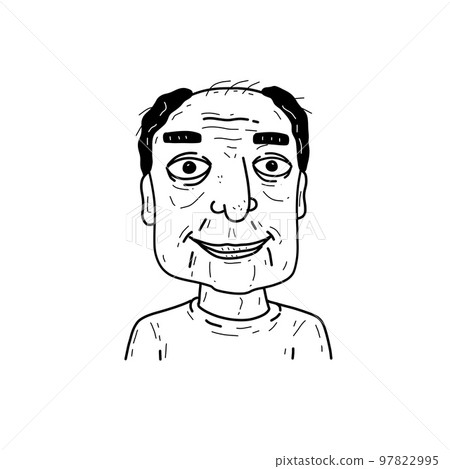 Adult man in hand-drawn style. Adult man in hand-drawn style. 97822995