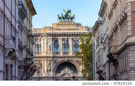 Old Historic Streets in Downtown Rome, Italy. Ancient Architecture 97824150