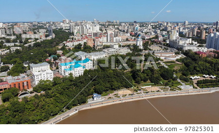 Khabarovsk city from a bird's-eye view. 97825301