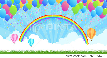 氣球節背景素材 97825628
