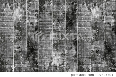 White Black Colored Wooden Background. Grungy Wood Texture 97825704