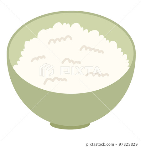 Illustration of rice in a bowl Illustration of rice in a bowl 97825829