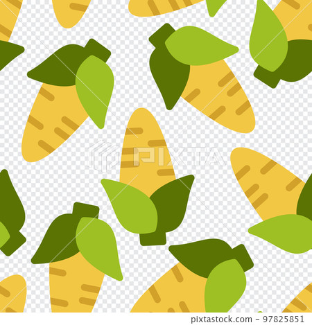 Corn seamless pattern cute background. Vector cute corns seamless pattern isolated. Corn seamless background. Vector illustration Corn seamless pattern cute background. Vector cute corns seamless pattern isolated. Corn seamless background. Vector illustration 97825851