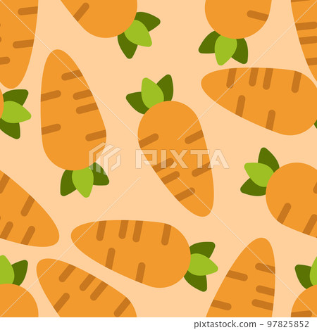 Carrot seamless pattern cute background. Vector cute carrots seamless pattern isolated. Carrot seamless background. Vector illustration Carrot seamless pattern cute background. Vector cute carrots seamless pattern isolated. Carrot seamless background. Vector illustration 97825852
