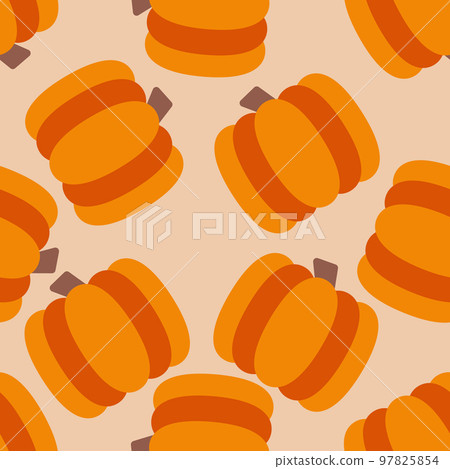 Pumpkin seamless pattern cute background. Vector cute pumpkins seamless pattern isolated. Pumpkin seamless background. Vector illustration Pumpkin seamless pattern cute background. Vector cute pumpkins seamless pattern isolated. Pumpkin seamless background. Vector illustration 97825854