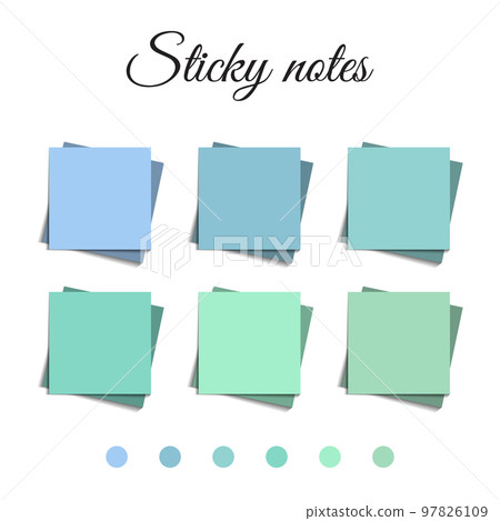 Multicolor post it notes isolated background. Colored sticky note set. Vector realistic illustration. Sticky note collection Multicolor post it notes isolated background. Colored sticky note set. Vector realistic illustration. Sticky note collection 97826109