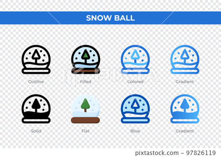Snow ball icons in different style. Snow ball icons set. Holiday symbol. Different style icons set. Vector illustration Snow ball icons in different style. Snow ball icons set. Holiday symbol. Different style icons set. Vector illustration 97826119