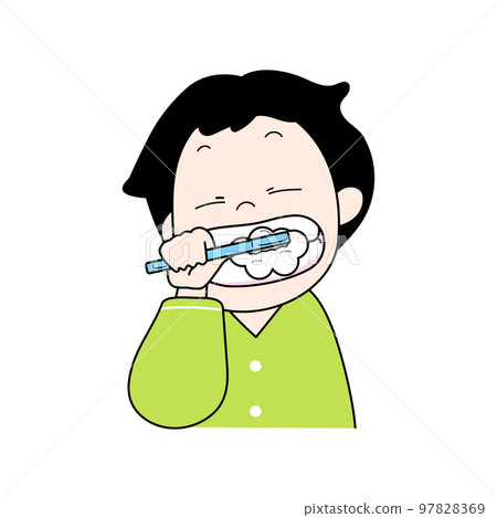 person brushing teeth person brushing teeth 97828369