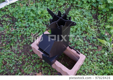 Rocket stove material background camping disaster blackout out of gas Rocket stove material background camping disaster blackout out of gas 97828428