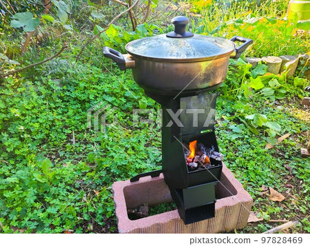 Rocket stove material background camping disaster blackout out of gas Rocket stove material background camping disaster blackout out of gas 97828469