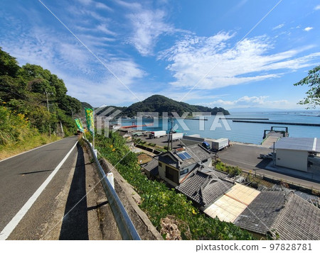 鹿兒島縣和泉郡長島町獅子島和谷寺港周邊風景 97828781
