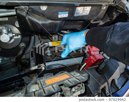 Car maintenance, battery replacement, removal 97829942