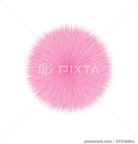 Pink Fluffy Vector Hair Ball Pink Fluffy Vector Hair Ball 97830002