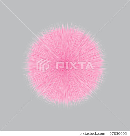 Pink Fluffy Vector Hair Ball Pink Fluffy Vector Hair Ball 97830003