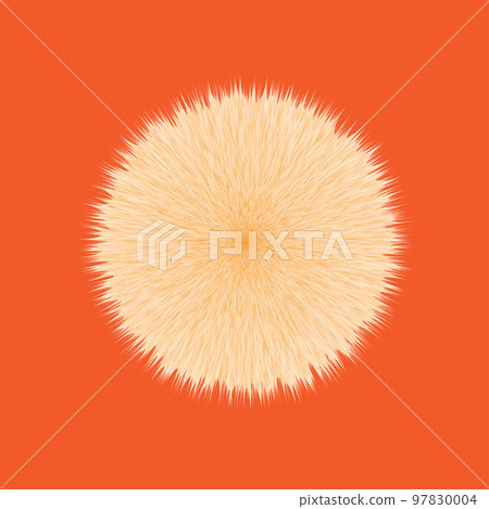 Orange Fluffy Vector Hair Ball Orange Fluffy Vector Hair Ball 97830004
