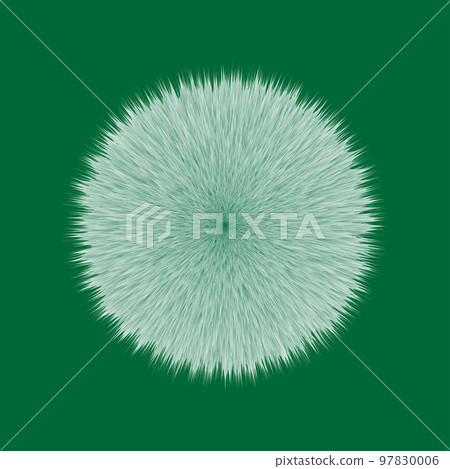 Green Fluffy Vector Hair Ball 97830006