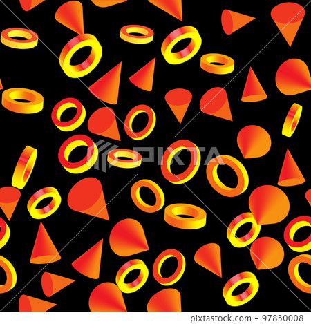 Abstract Golden Rings and Cones 3D Vectors Abstract Golden Rings and Cones 3D Vectors 97830008