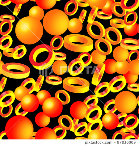 Abstract Golden Rings and Balls 3D Vectors Abstract Golden Rings and Balls 3D Vectors 97830009