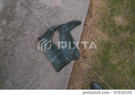 rubber boots, wellies, bird's-eye view 97830109