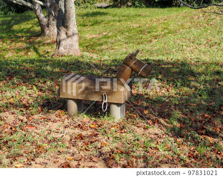 landscape with wooden horse 97831021
