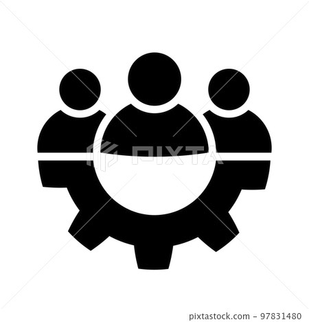 Leadership icon in flat style Teamwork symbol Leadership icon in flat style Teamwork symbol 97831480