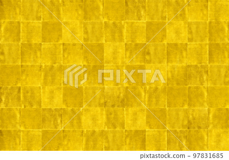 A checkered pattern with layers of gold leaf, the background of a Japanese painting with a sense of the times 97831685
