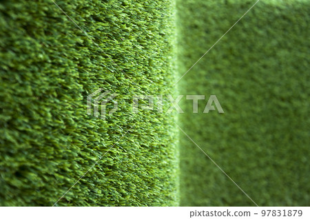 Artificial grass.Green abstract background.Lawn backdrop. 97831879
