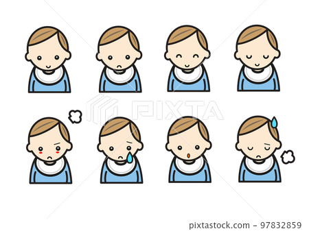Baby facial expression set Baby facial expression set 97832859