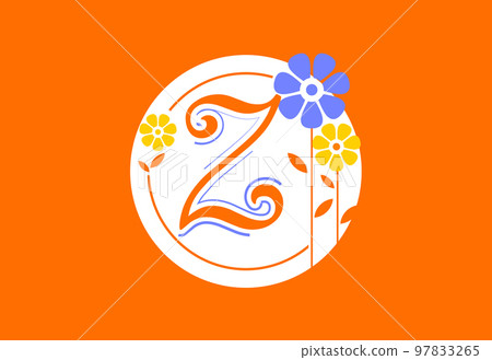 Floral monogram letter Z. Initial alphabet with botanical elements. Floral alphabet vector design Floral monogram letter Z. Initial alphabet with botanical elements. Floral alphabet vector design 97833265