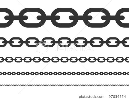 Seamless chain vector illustration isolated on white background Seamless chain vector illustration isolated on white background 97834554