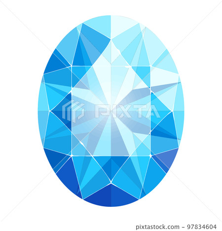 Oval brilliant cut blue jewelry illustration image Oval brilliant cut blue jewelry illustration image 97834604