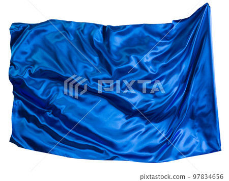 Blue cloth flutters 97834656