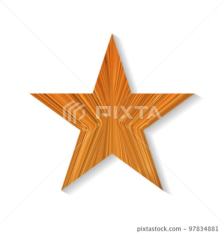 Wooden golden star isolated on white background. Festive holiday pattern. Celebration concept. Invitation mock up Wooden golden star isolated on white background. Festive holiday pattern. Celebration concept. Invitation mock up 97834881